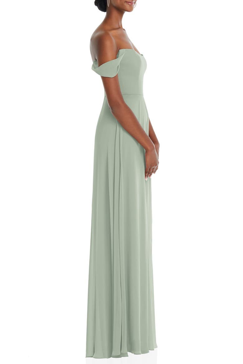 Off the Shoulder Evening Gown, Alternate, color, WILLOW