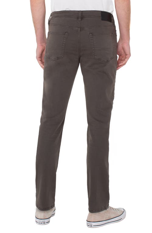 Liverpool Kingston Modern Slim Straight Leg Twill Pants In Brown