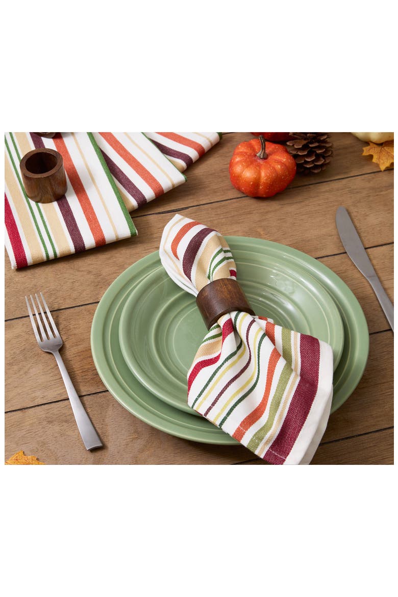 Grove Stripe 4-Piece Napkin Set, Alternate, color, GROVE STRIPE