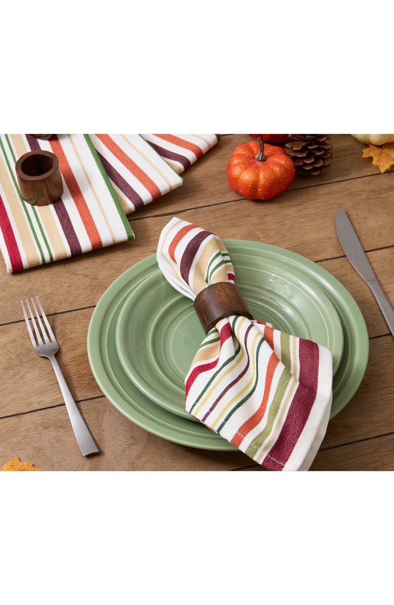 Design Imports Grove Stripe 4-Piece Napkin Set, Alternate, color, Grove Stripe