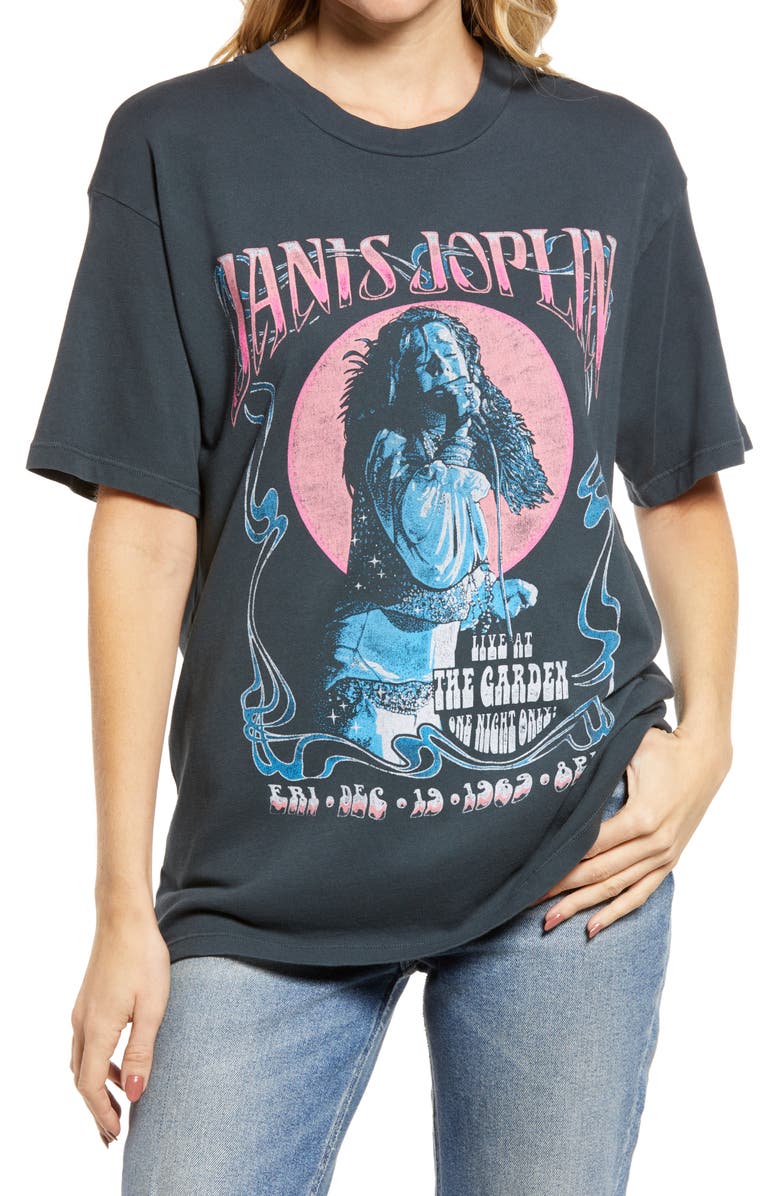 T-shirt Janis Joplin 1969 Tour - Tailles S à 5XL - Noir, Manches Courtes - Neuf Avec étiquettes