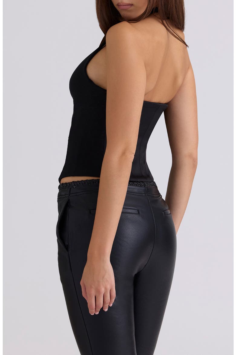 Lia Black Corset Top, Alternate, color, BLACK