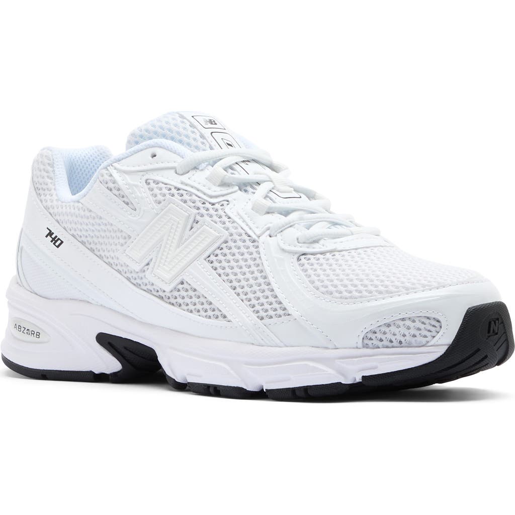New Balance 740 Low-top Sneakers In Nb White With Black In White
