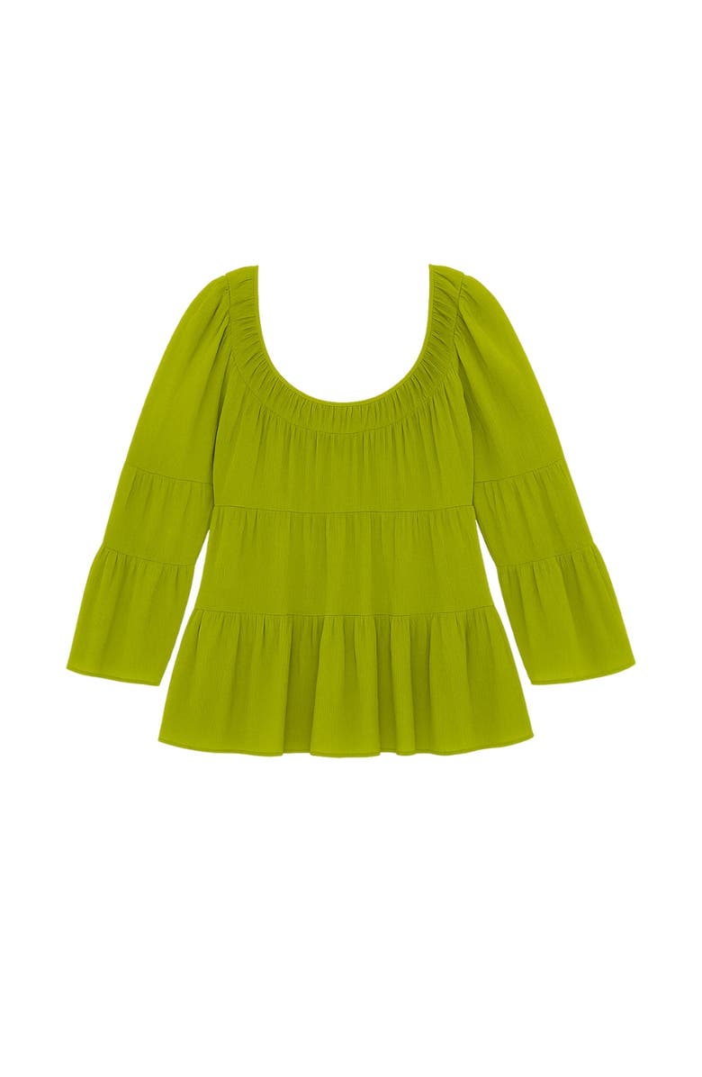 Rebecca Taylor Skye Blouse, Alternate, color, Pear Green