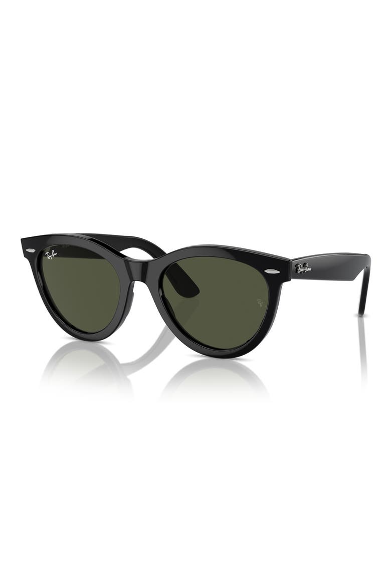 Wayfarer Way 54mm Oval Sunglasses, Alternate, color, BLACK