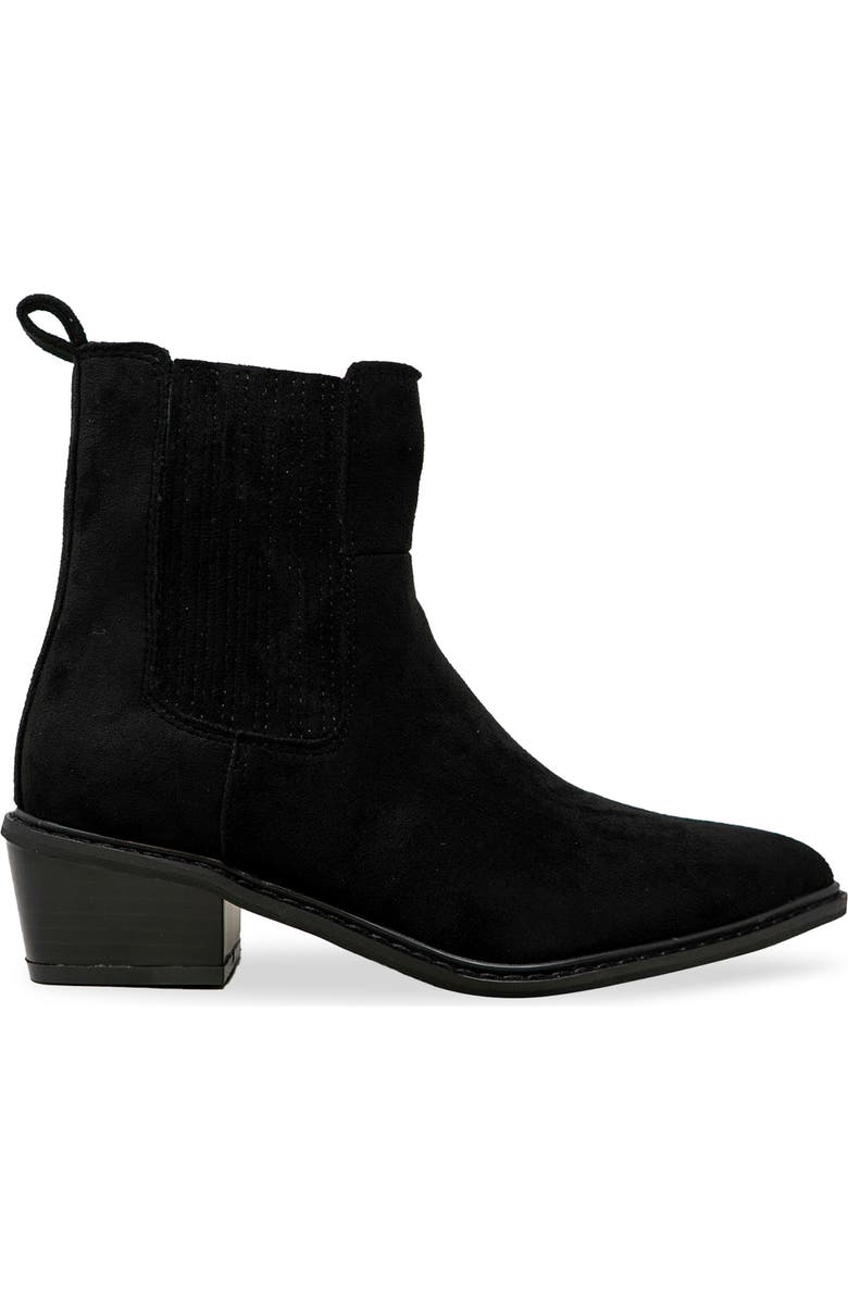 CHASE AND CHLOE Western Block Heel Chelsea Boot, Alternate, color, Black