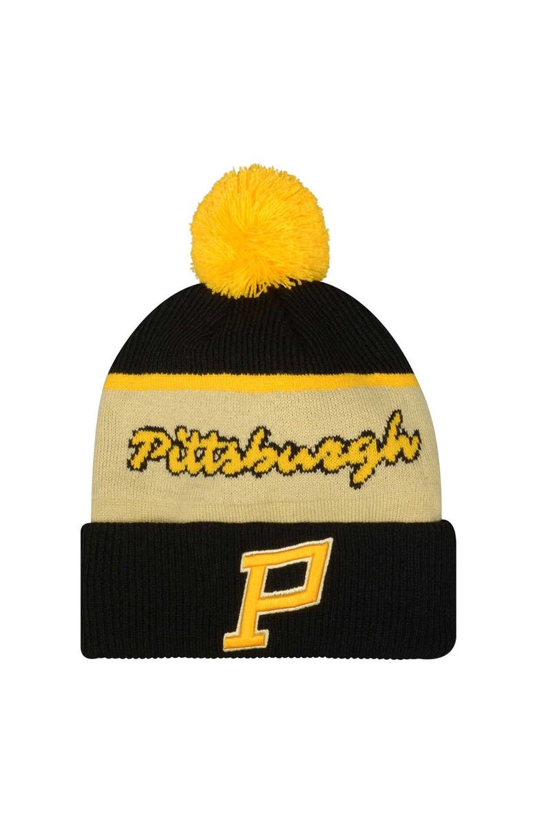 FANATICS Men's Fanatics Branded Black Pittsburgh Penguins 2023 Winter Classic Cuffed Knit Hat with Pom, Main, color, 