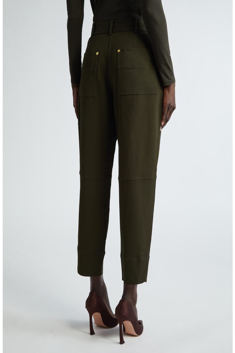 Stretch Twill Tapered Ankle Pants, Alternate, color, CYPR CYPRESS