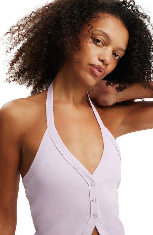 Cotton On Alexa Button Front Halter In Light Lilac
