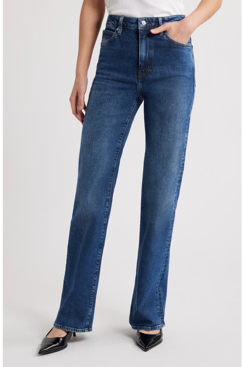 The Arrow High Waist Relaxed Bootcut Jeans, Main, color, RIVAL