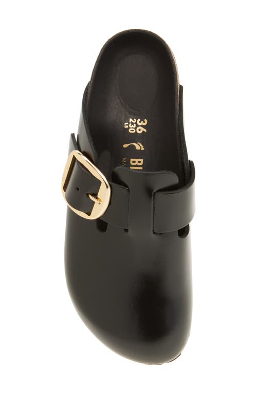 Birkenstock Boston Amalfi Big Bukle In Black
