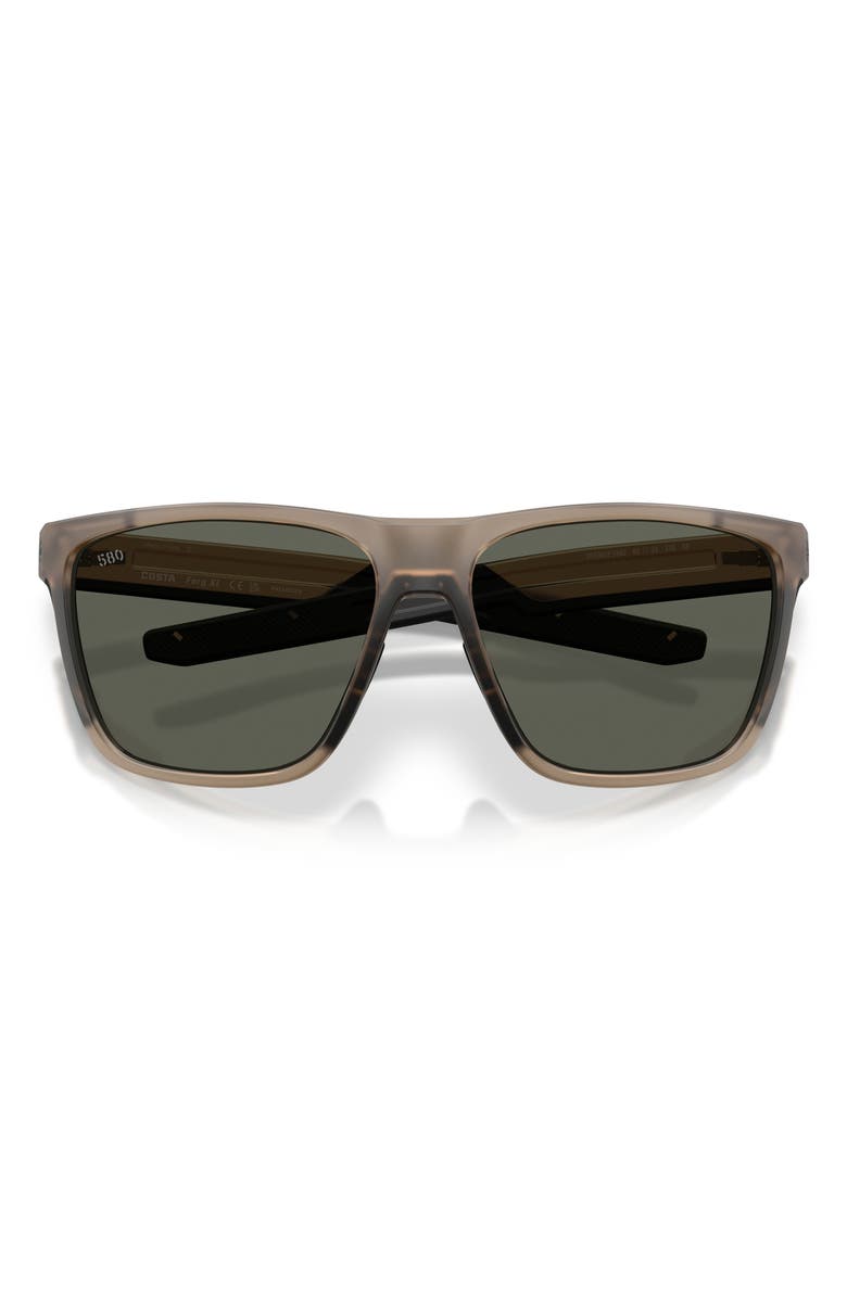 Costa Del Mar Ferg 62mm Polarized Pillow Sunglasses, Alternate, color, Matte Brown Smoke / Gray 580G