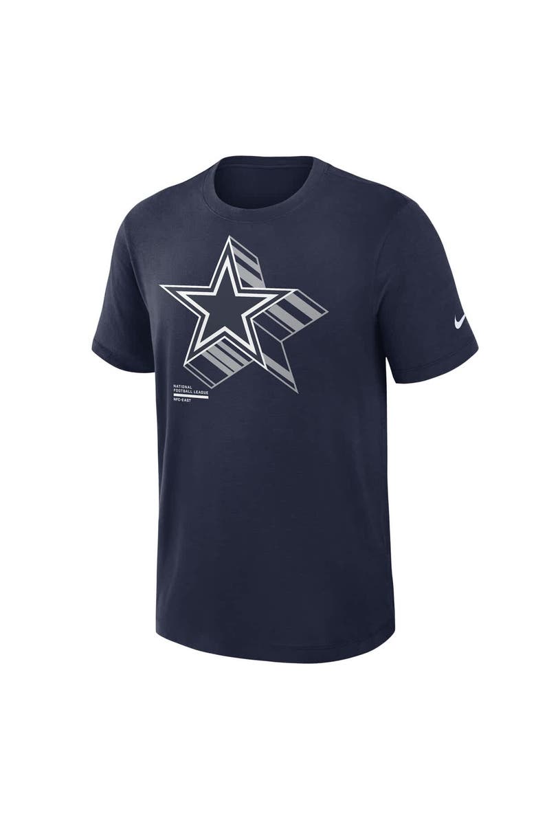 Nike Men's Nike Navy Dallas Cowboys Left End Run Slub Performance T-Shirt, Alternate, color, Navy