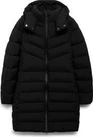 MANGO Quilted Puffer Coat