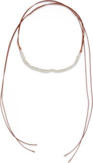 SAACHI Faux Pearl Choker Necklace