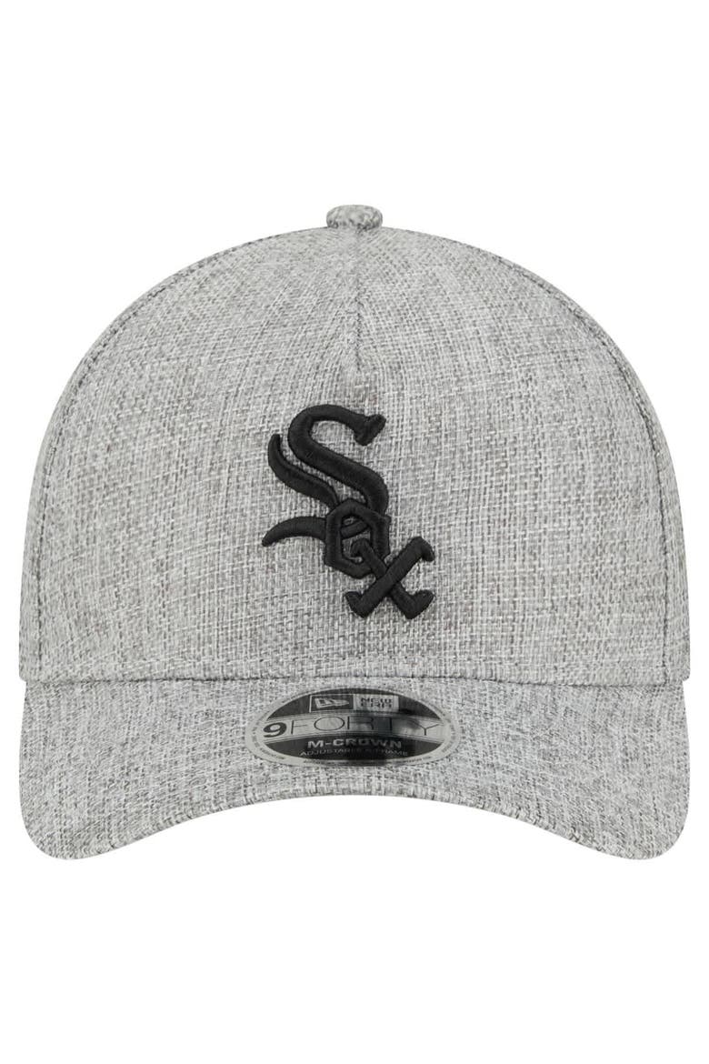 Men's New Era Gray Chicago White Sox Cotton Weave M-Crown A-Frame 9FORTY Adjustable Hat, Alternate, color, Gray