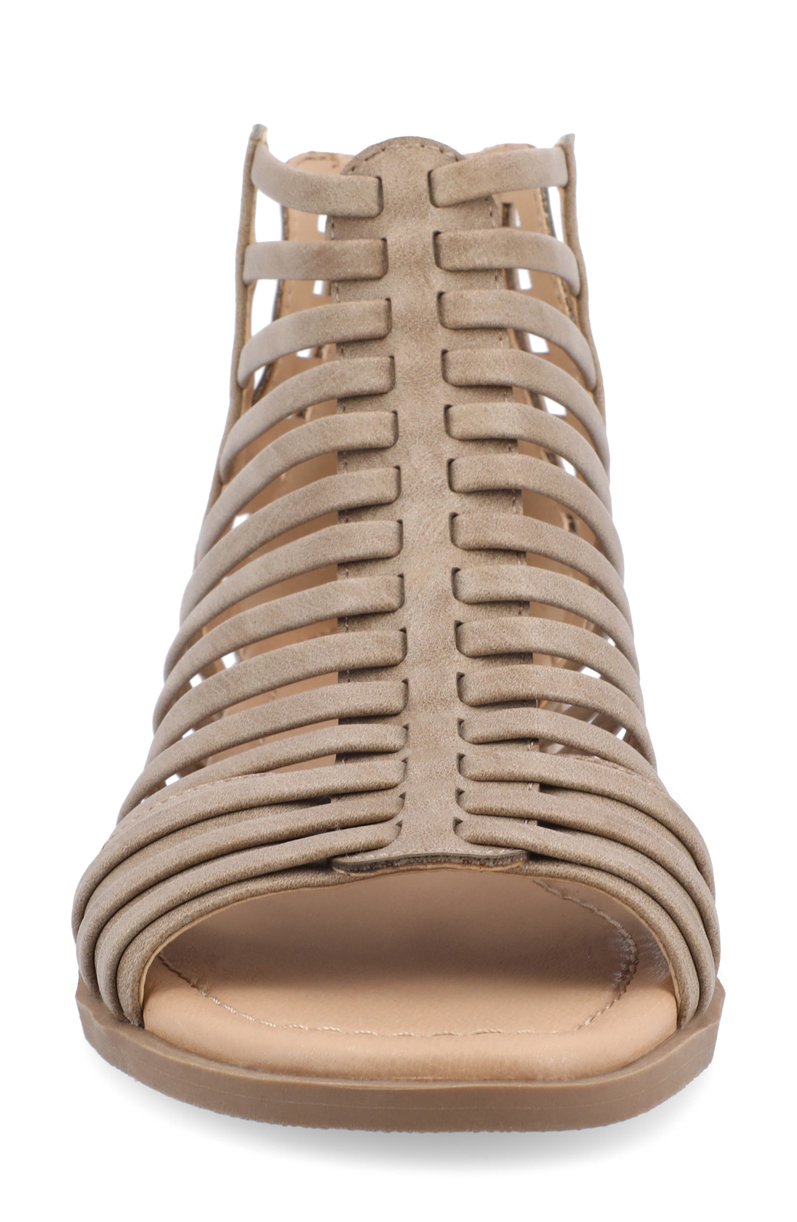 Journee Collection Delilah Wedge Sandal - Wide Width, Alternate, color, Taupe