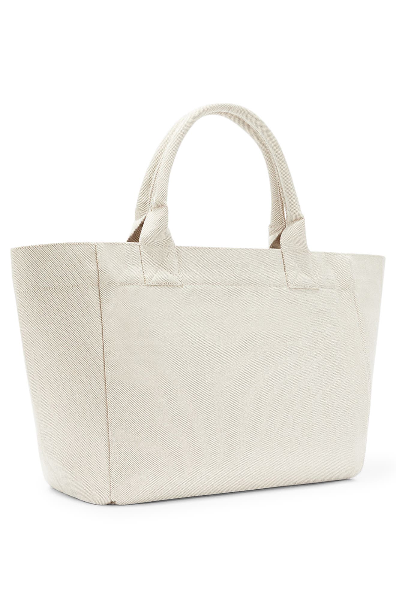 Ganni Medium Trapeze Canvas Shopper Bag, Alternate, color, Sunlight