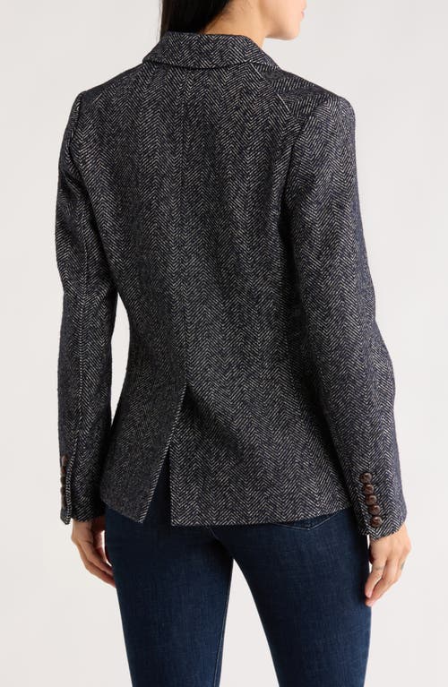 Love Token Charles Double Breasted Blazer In Purple