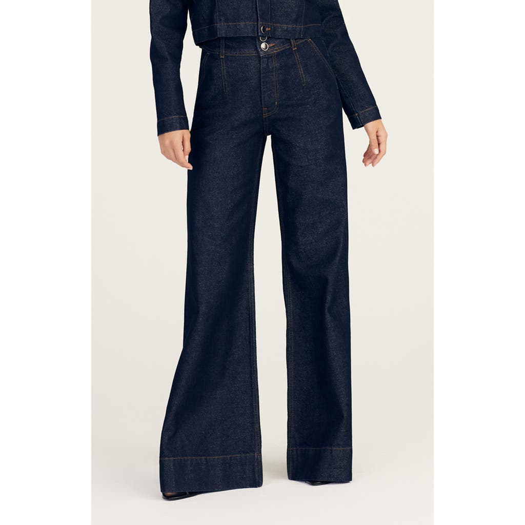 Derek Lam 10 Crosby Millie High Waist Wide Leg Jeans In Black