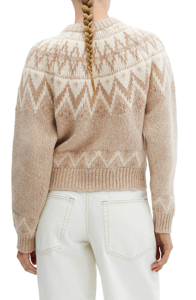 MANGO Fair Isle Crewneck Sweater, Alternate, color,