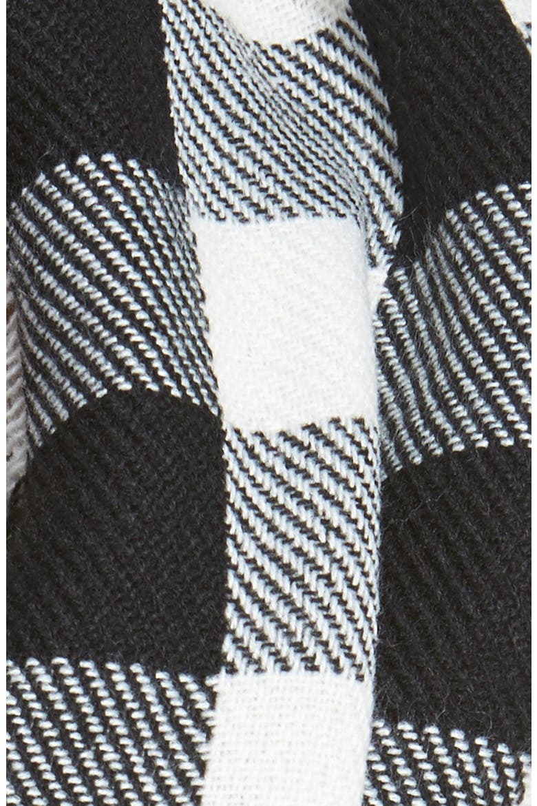Buffalo Plaid Infinity Scarf, Alternate, color, BLACK/ CREAM