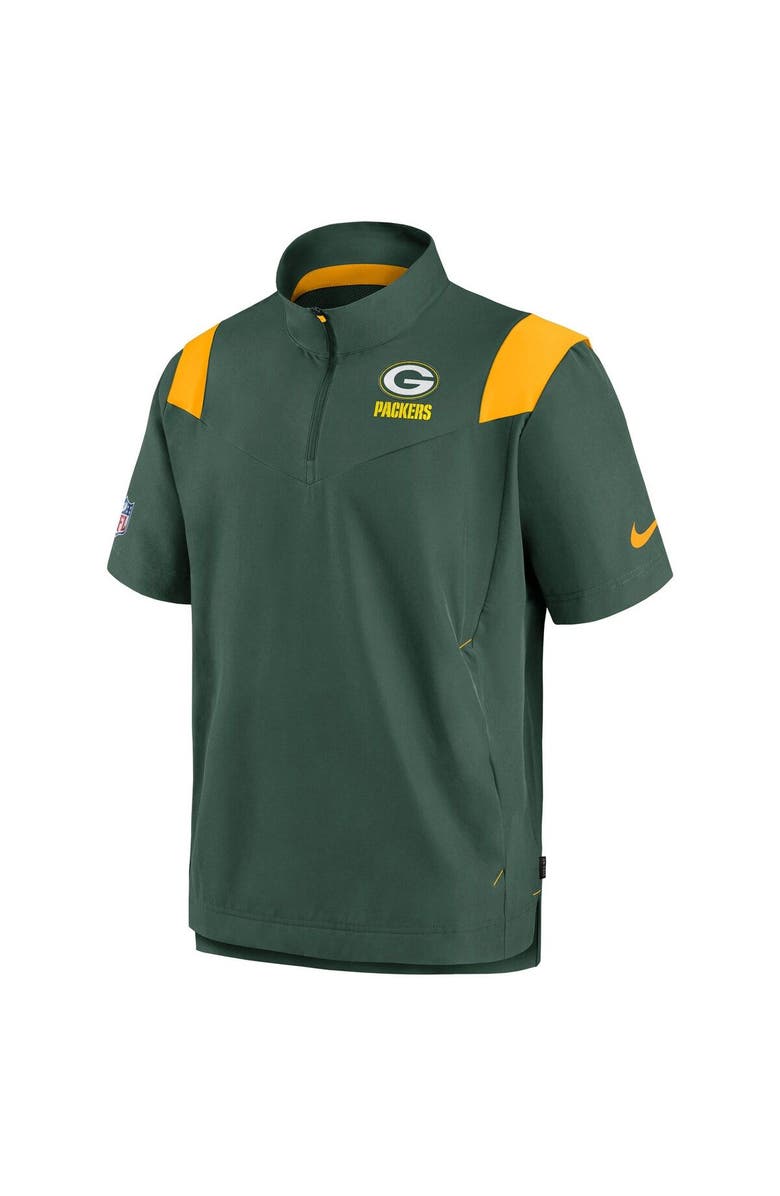 Nike Men's Nike Kelly Green Green Bay Packers Sideline Coaches Chevron Lockup Pullover Top, Alternate, color, Kelly Green
