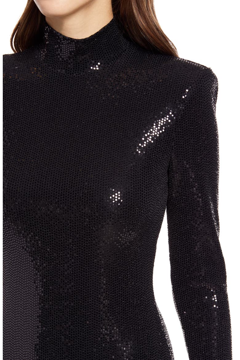 Sequin Long Sleeve Minidress, Alternate, color, DISCO NIGHTS