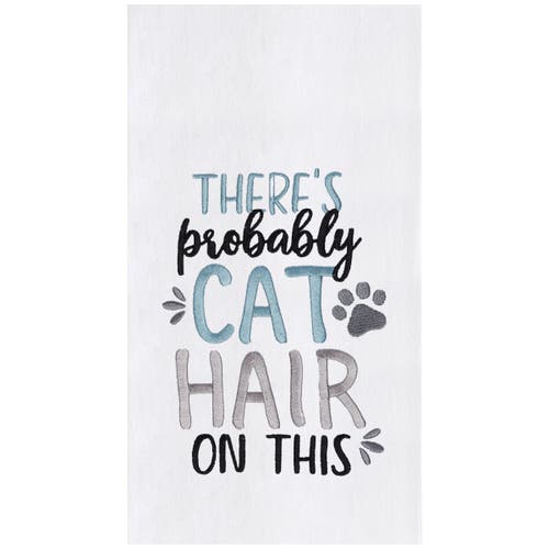 C & F Home C&f Home Probably Cat Hair On This Kitchen And Bathroom Embroidered Hand Towel In White