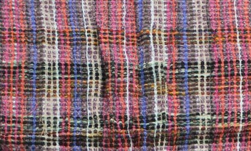 Vismaya Plaid Fringe Scarf In Multi