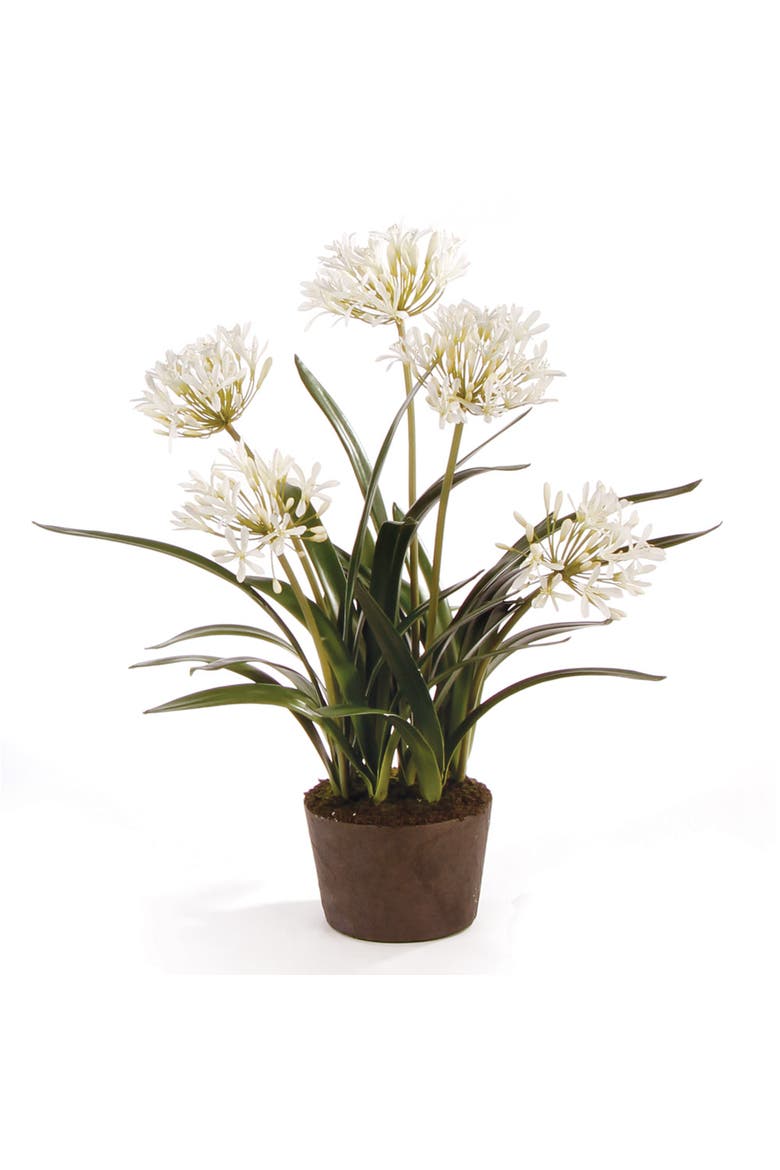 Agapanthus Drop-In Faux (Fake) 29", Main, color, White