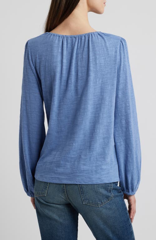 Caslonr Caslon(r) Gathered Neck Top In Blue Colony