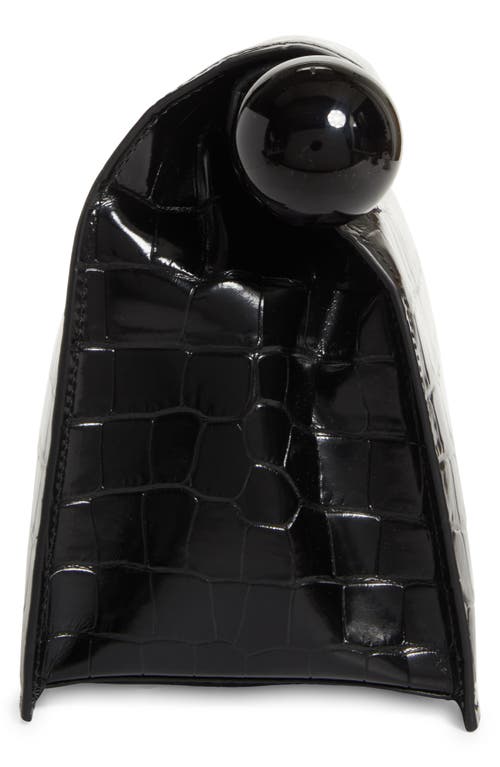 Jacquemus Black La Pochette Rond Carr Clutch In Black 990