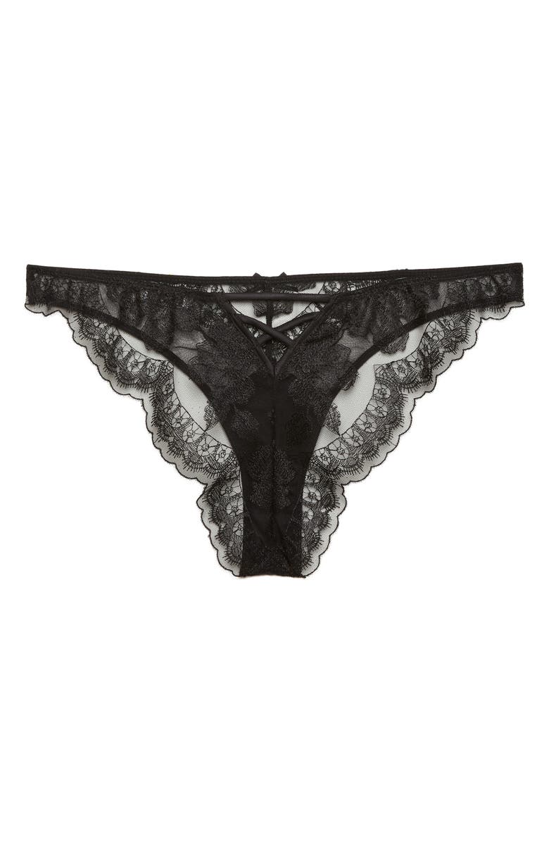 Fleur Du Mal Mila Cheeky Briefs, Main, color, Black