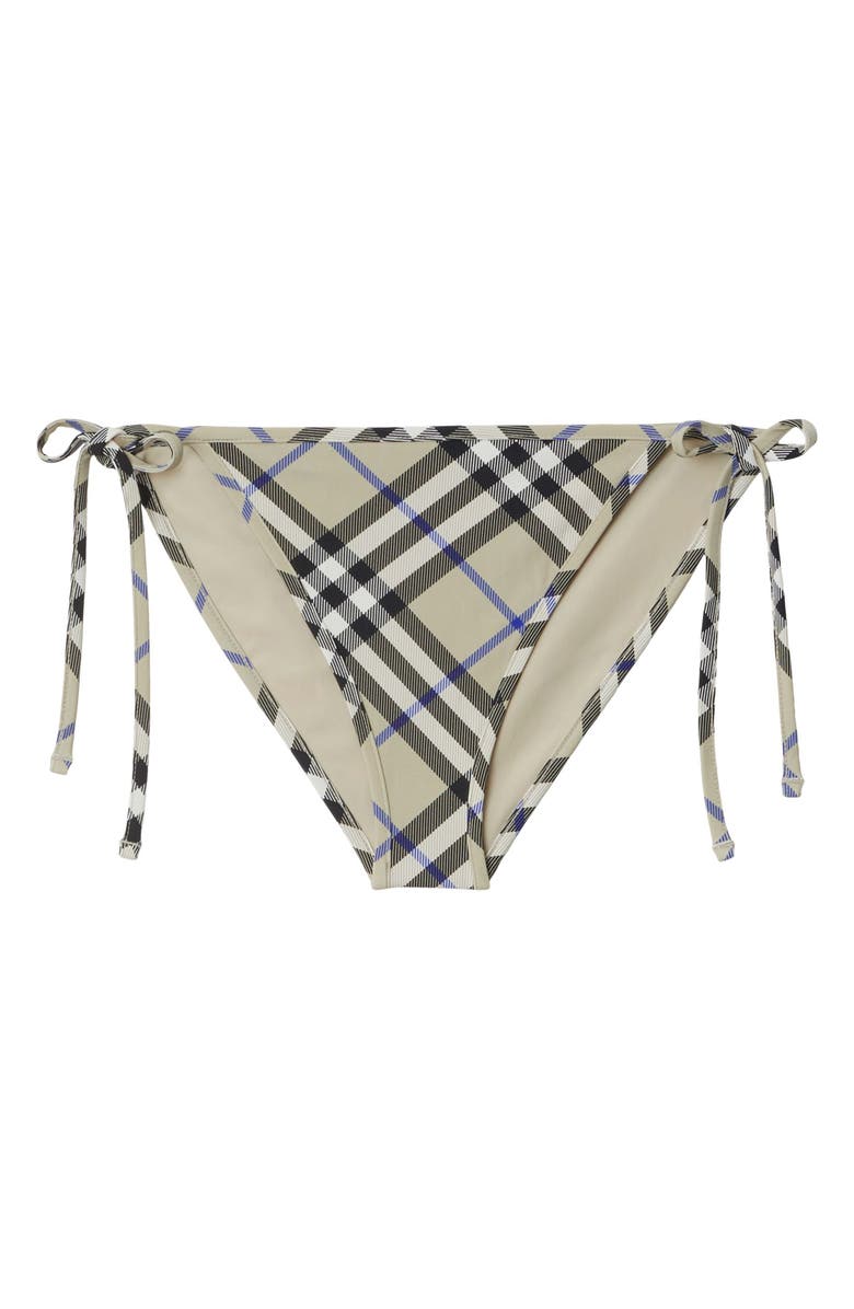 Burberry Check String Bikini Bottoms, Alternate, color, 
