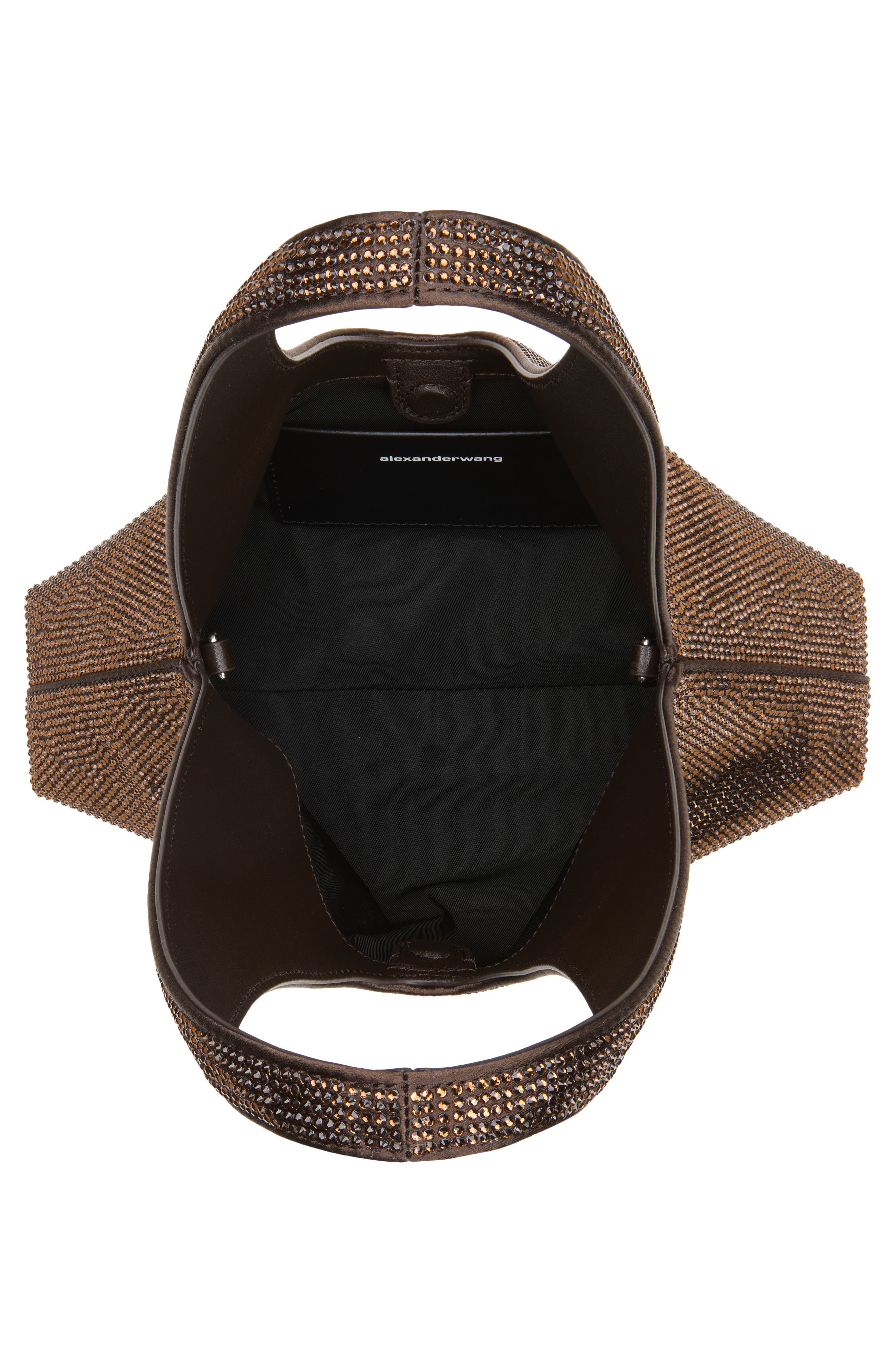 Pike Mini Crystal Hobo Bag, Alternate, color, BROWN