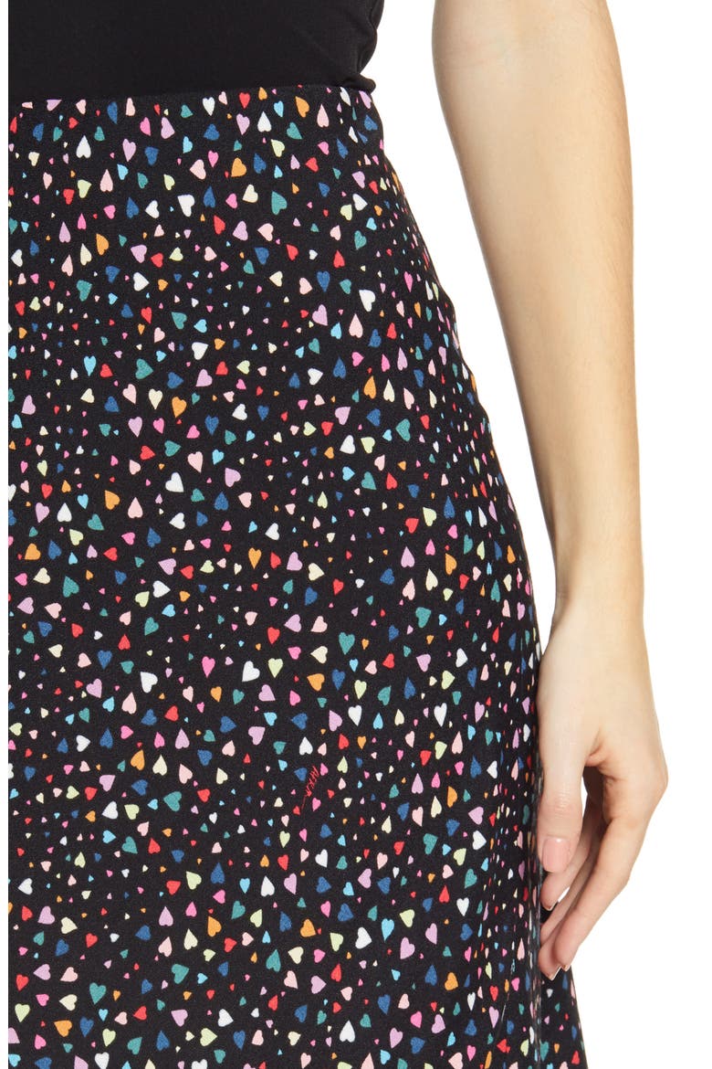 Brynne Print Midi Skirt, Alternate, color, DITSY HEART