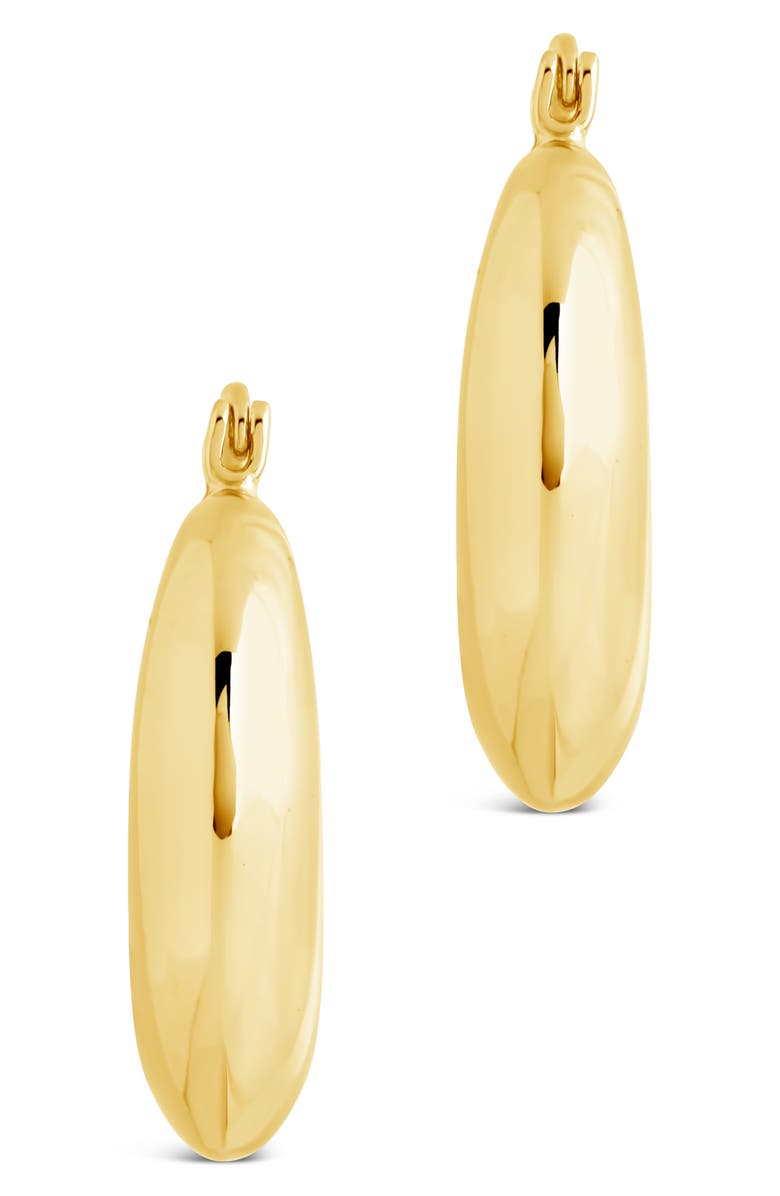 Sterling Forever Kylie Chunky Tube Hoop Earrings, Alternate, color, Gold