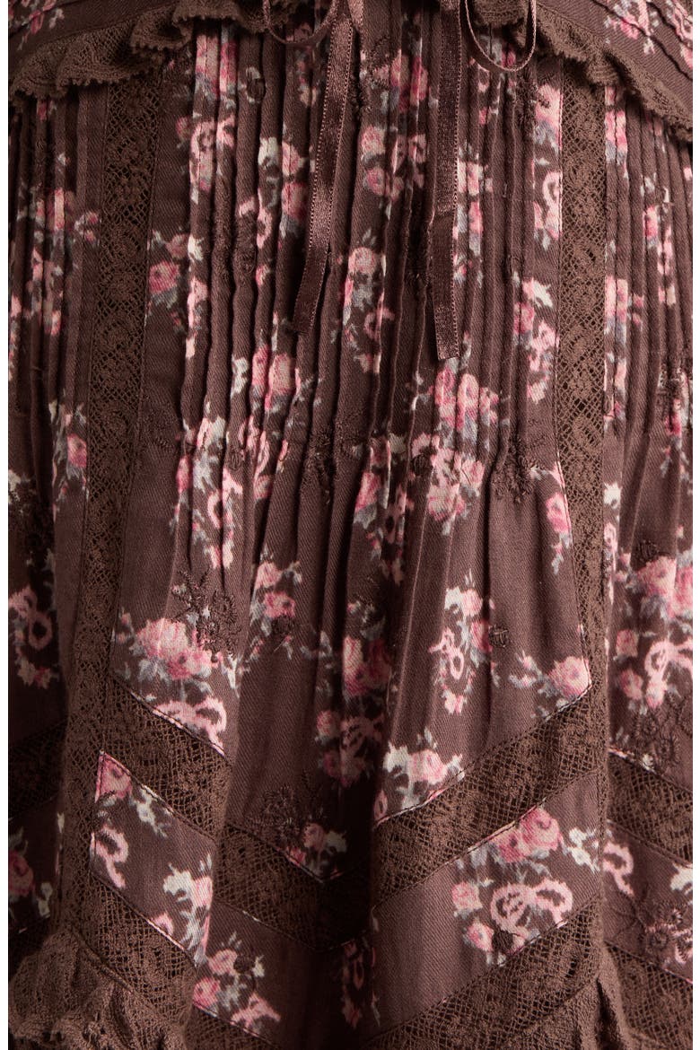 Lysanthe Cotton Minidress, Alternate, color, CHOCOLATE TRUFFLE