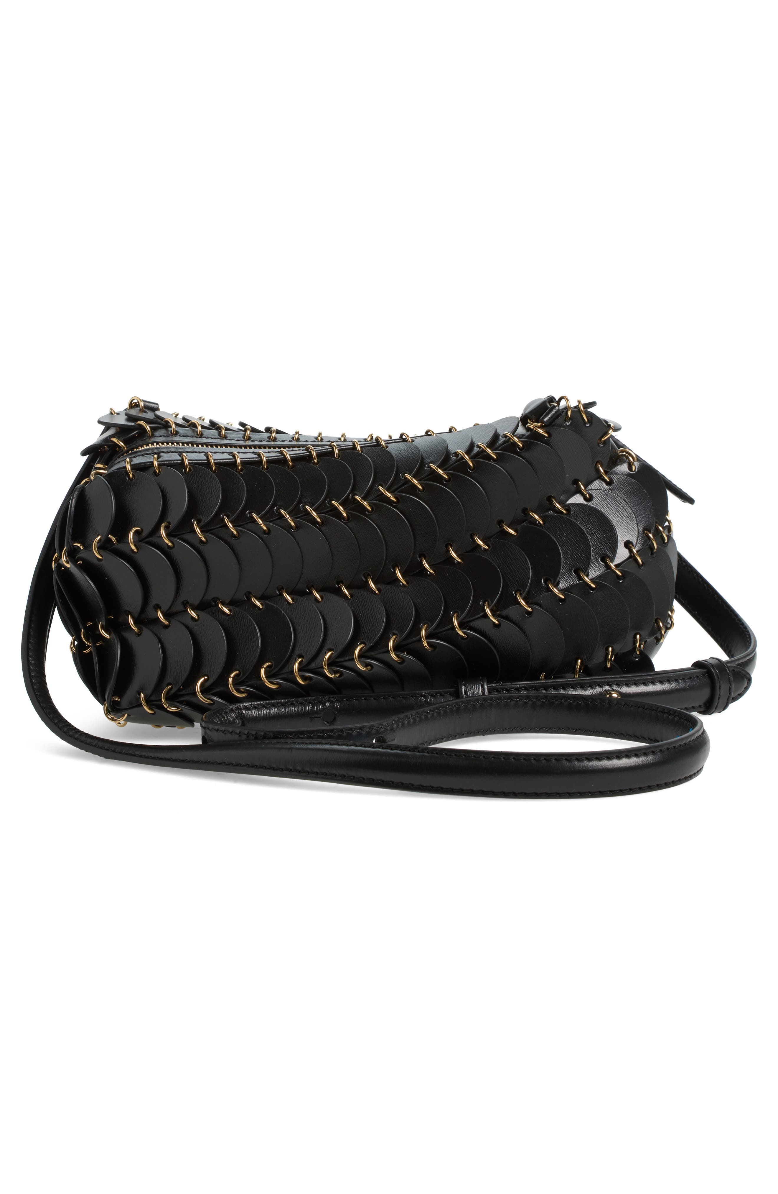 Rabanne Sac Leather Shoulder Bag, Alternate, color, 