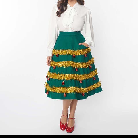 High Waist Soda Shop Swing Skirt