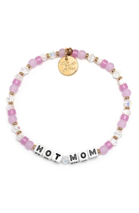 Hot Mom Beaded Stretch Bracelet