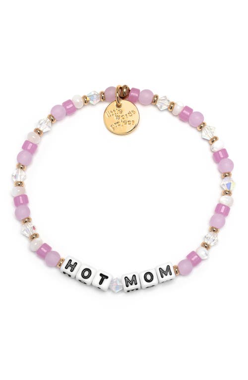 Little Words Project Hot Mom Beaded Stretch Bracelet In Multi