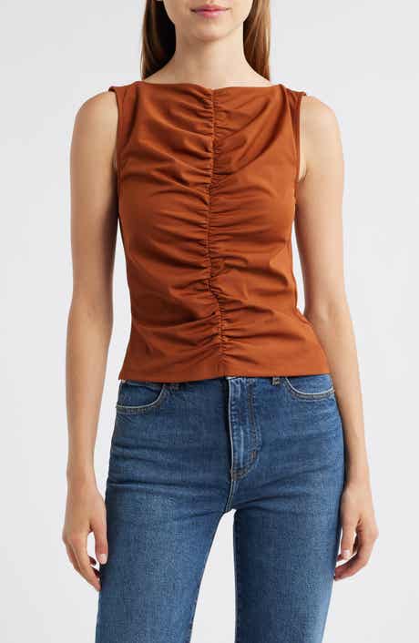 Ruched Sleeveless Top