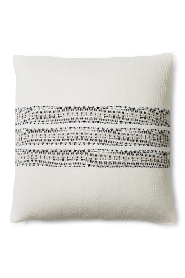 Coast Organic Cotton Sham, Main, color, SOFT WHITE W/DEEP GRAPHITE