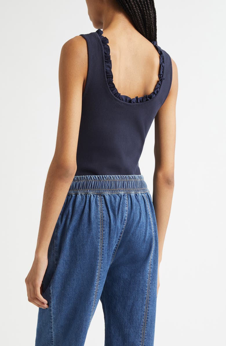 Cinq à Sept Joselle Ruffle Rib Tank, Alternate, color, 