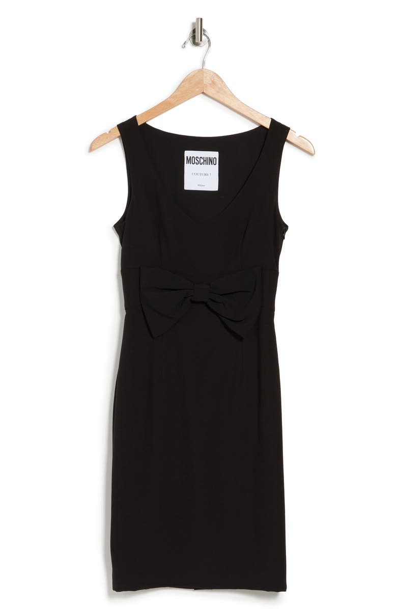 Moschino Bow Front Woven Dress, Alternate, color, 