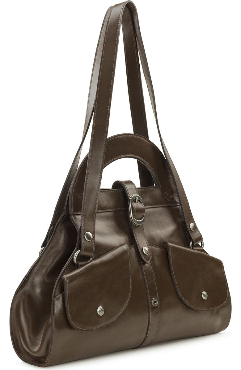 Patricia Nash Milania Leather Top Handle Bag, Alternate, color, Mushroom