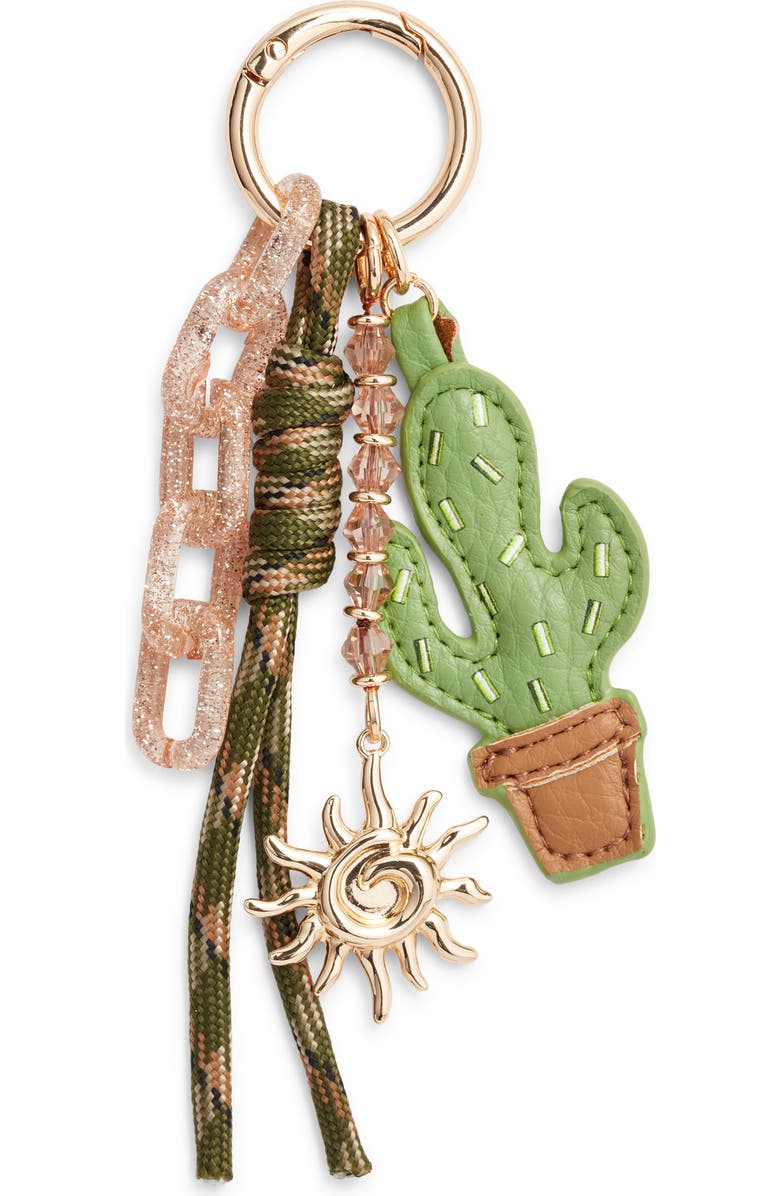 Chelsea28 Desert Bag Charm, Main, color, Green Multi- Gold