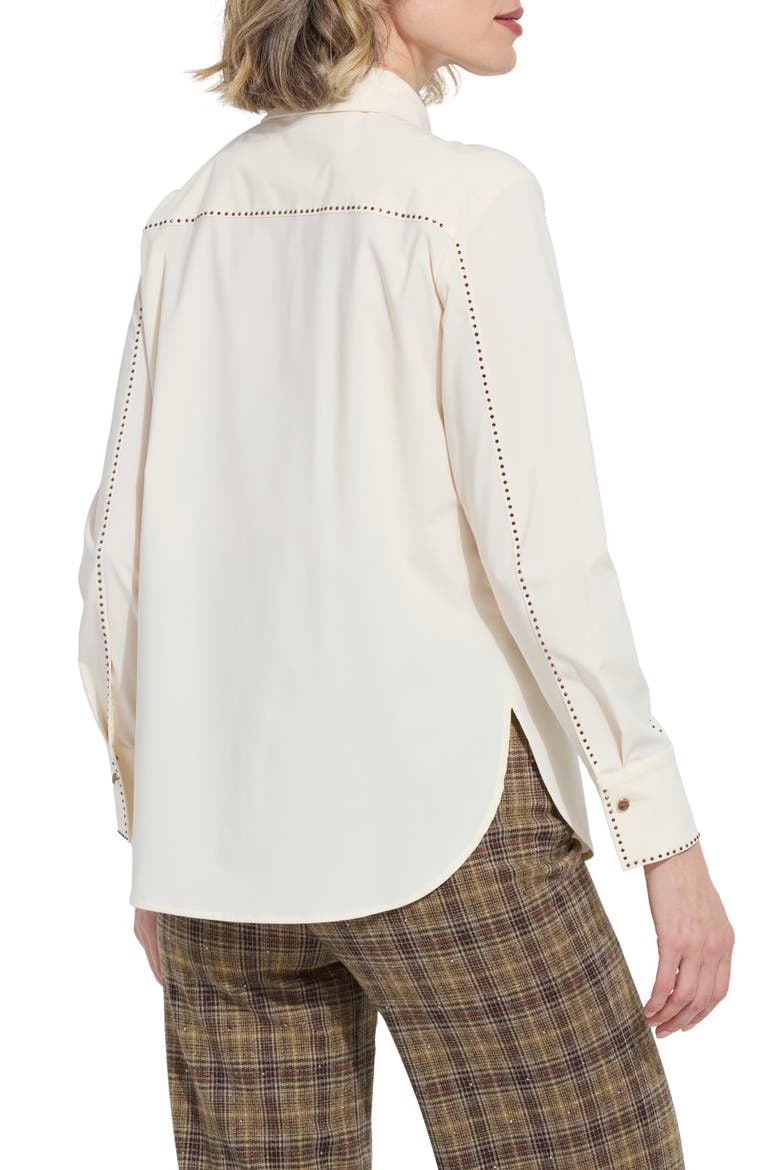 Rackel Crystal Embellished Shirt, Alternate, color, MACADAMIA